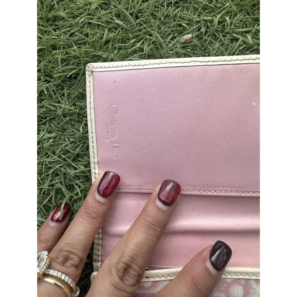 Y2K Christian Dior Trotter Wallet Pink Long Wallet